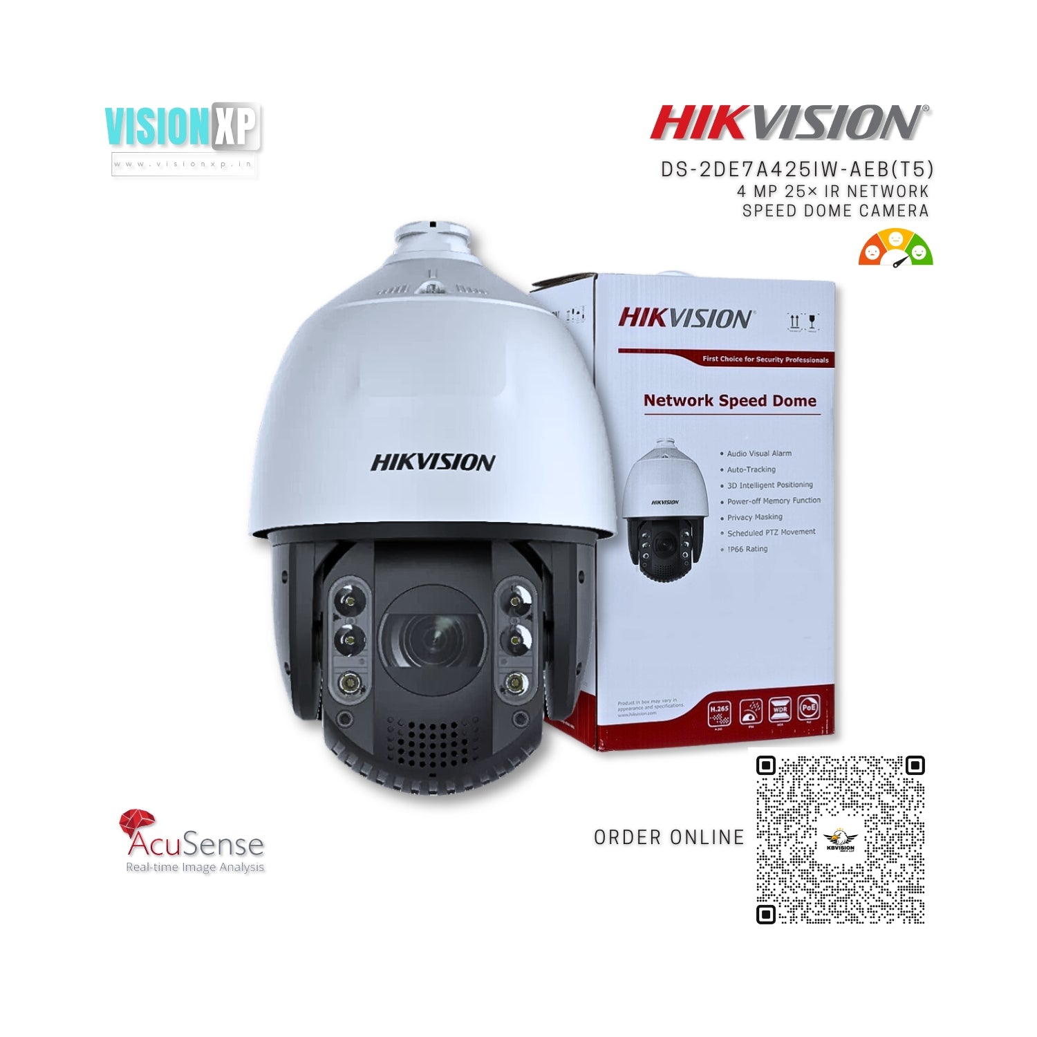 Hikvision DS-2DE7A425IW-AEB(T5) 4 MP 25× IR Network Speed Dome Camera Hikvision DS-2DE7A425IW-AEB(T5) 4 MP 25× IR Network Speed Dome Camera
